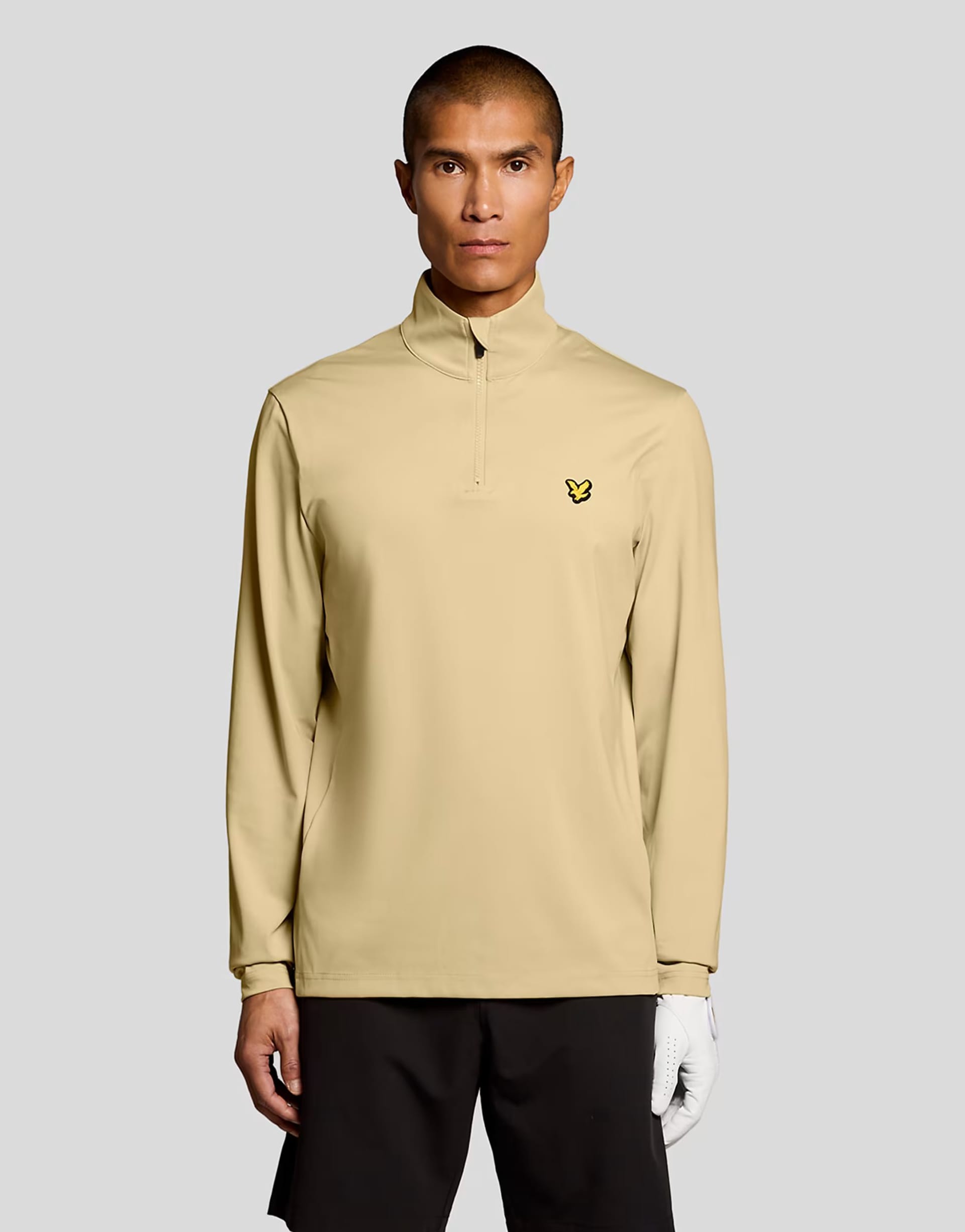 Lyle & Scott Beige Quarter Zip Midlayer