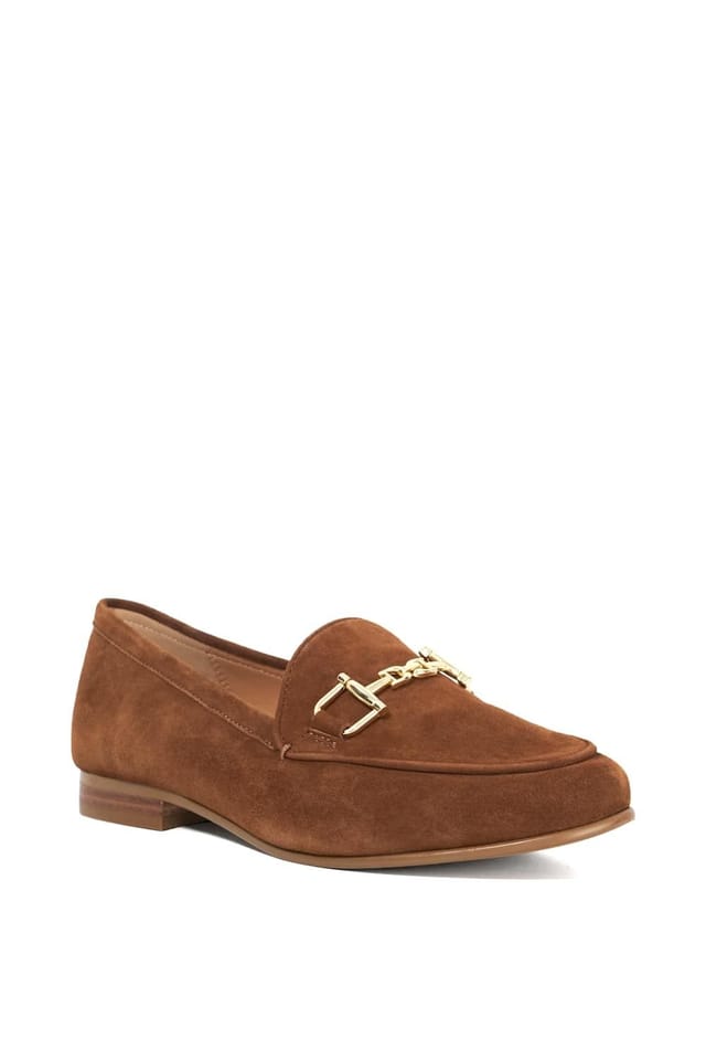 Dune London Dune London Women's Wide Fit 'Glair' Leather Loafers in Brown - 2