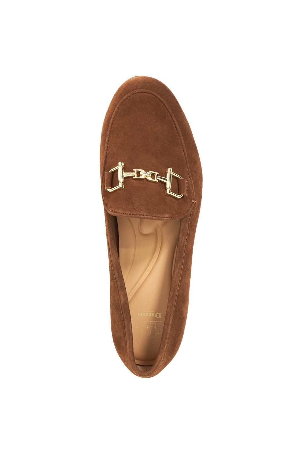 Dune London Dune London Women's Wide Fit 'Glair' Leather Loafers in Brown - 4