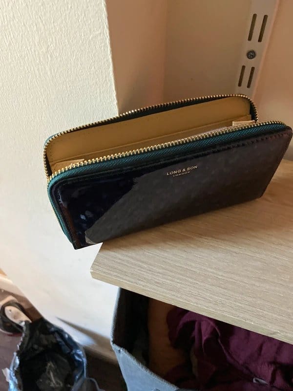 Long & Son Long & Son London Patent Wallet Purse | Emerald Green | Zip Around Purse | Luxury Gift Idea | BNWT - 1