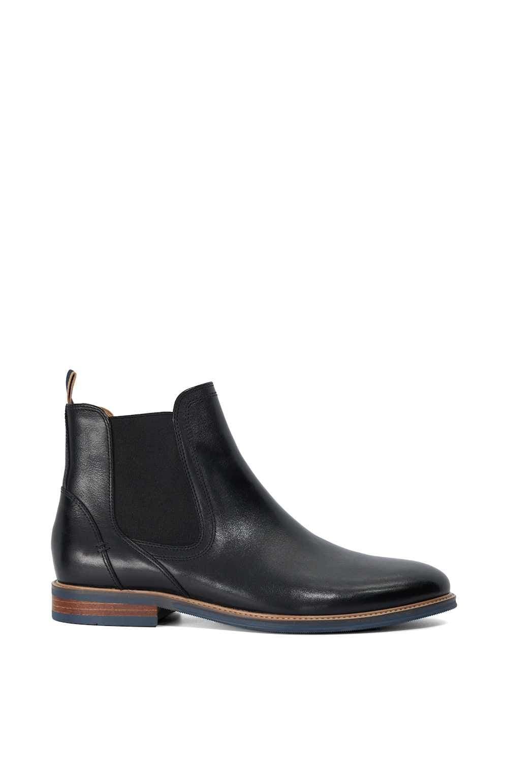 Dune London Dune London Men's Wide Fit 'Mckinley' Leather Chelsea Boots In