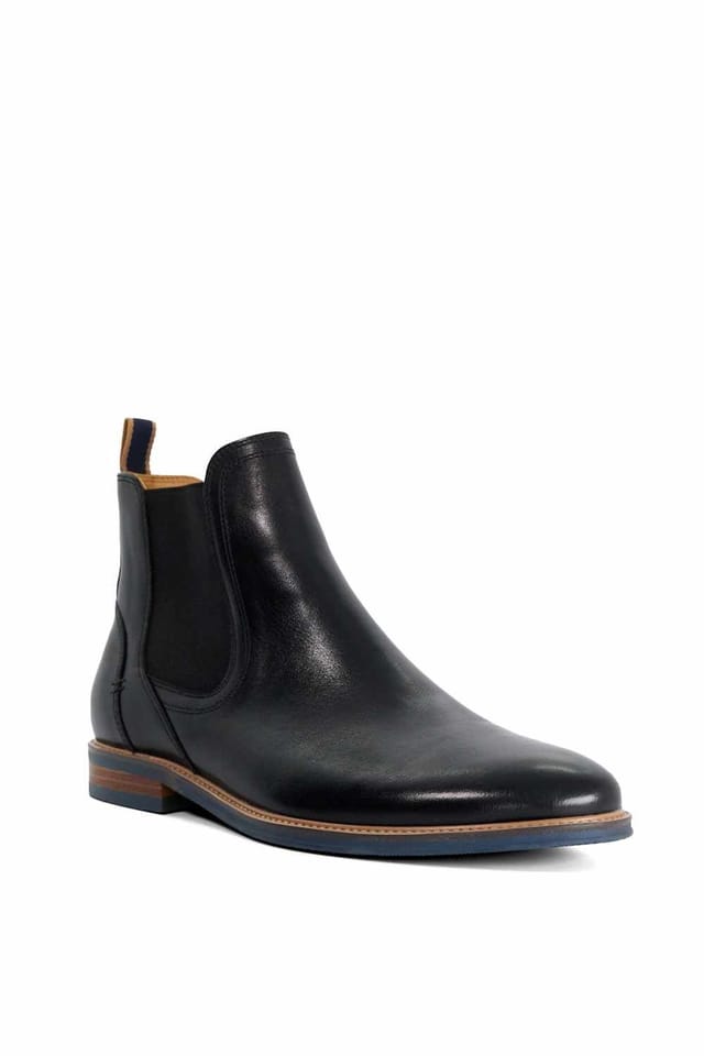 Dune London Dune London Men's Wide Fit 'Mckinley' Leather Chelsea Boots in Black - 2