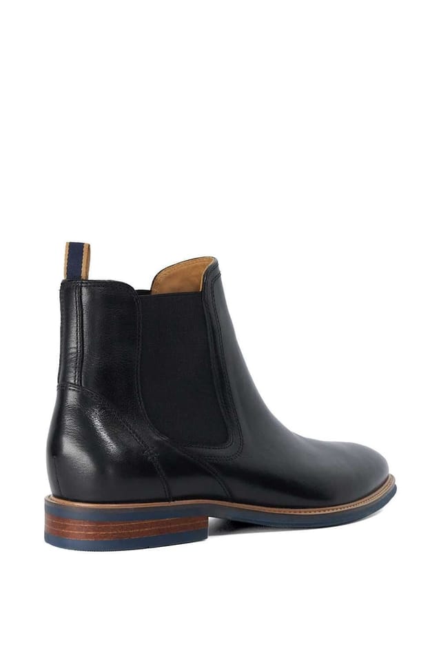 Dune London Dune London Men's Wide Fit 'Mckinley' Leather Chelsea Boots in Black - 3