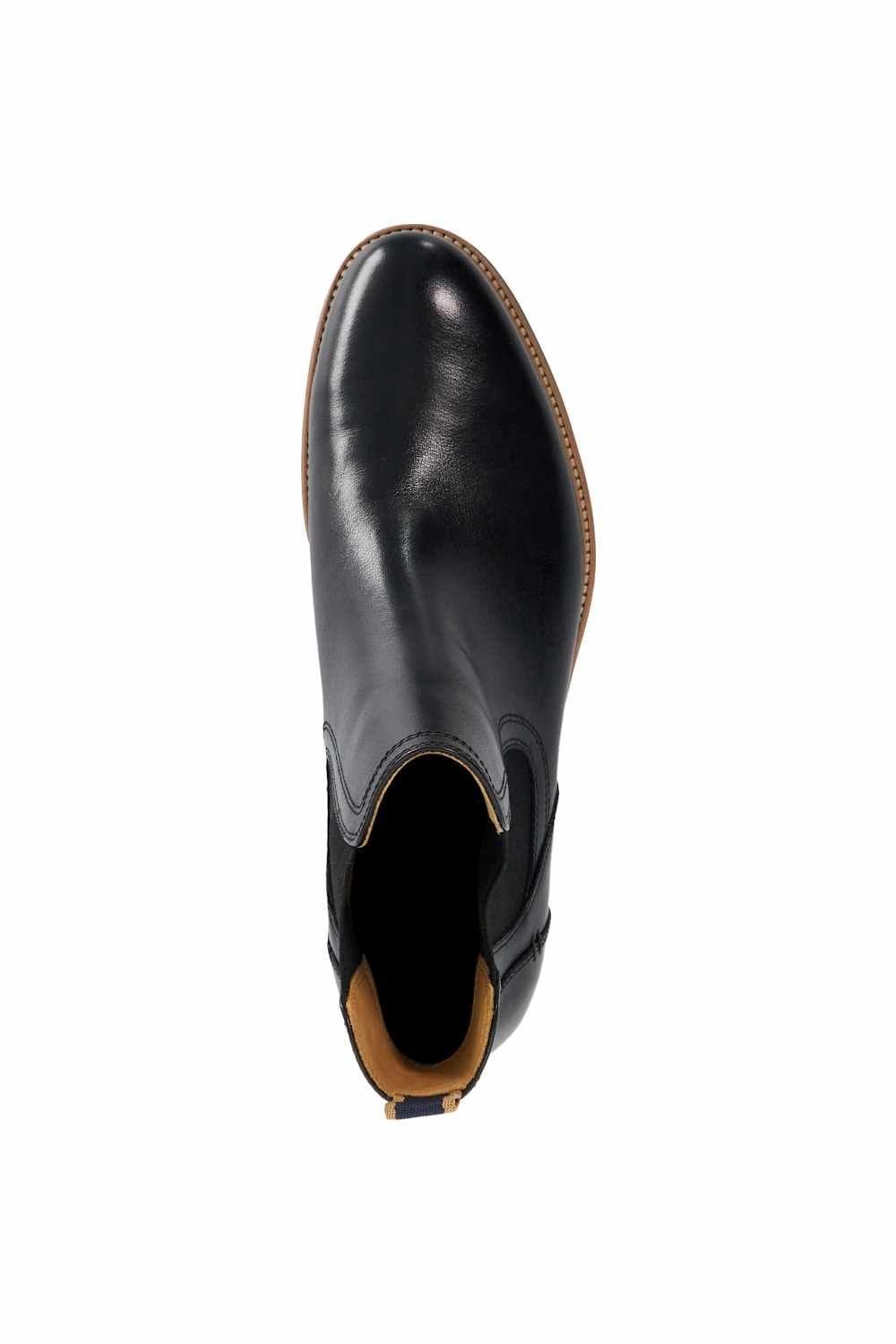 Dune London Dune London Men's Wide Fit 'Mckinley' Leather Chelsea Boots in Black - 4