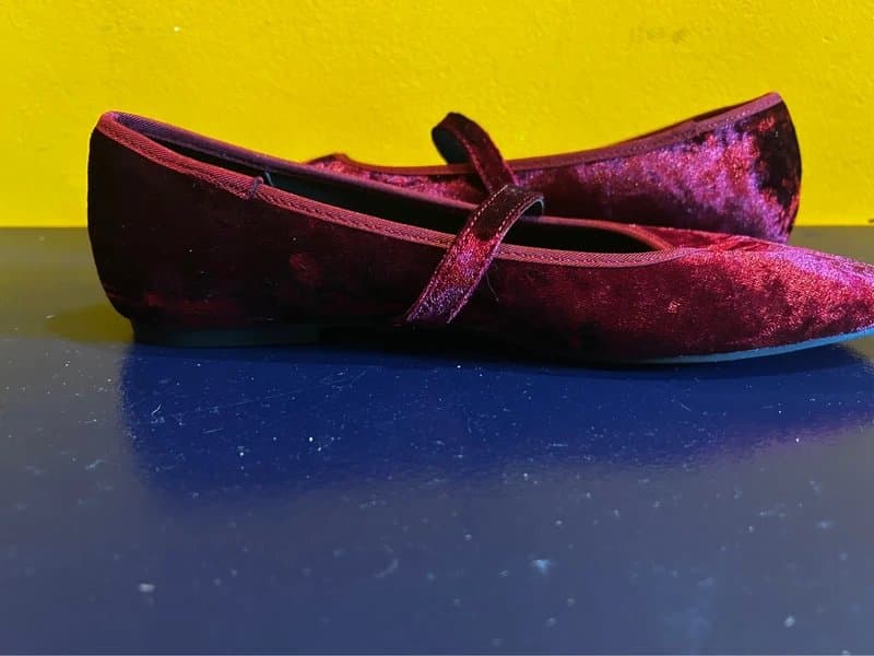 ASOS Design ASOS Design Velvet Mary Jane Ballets