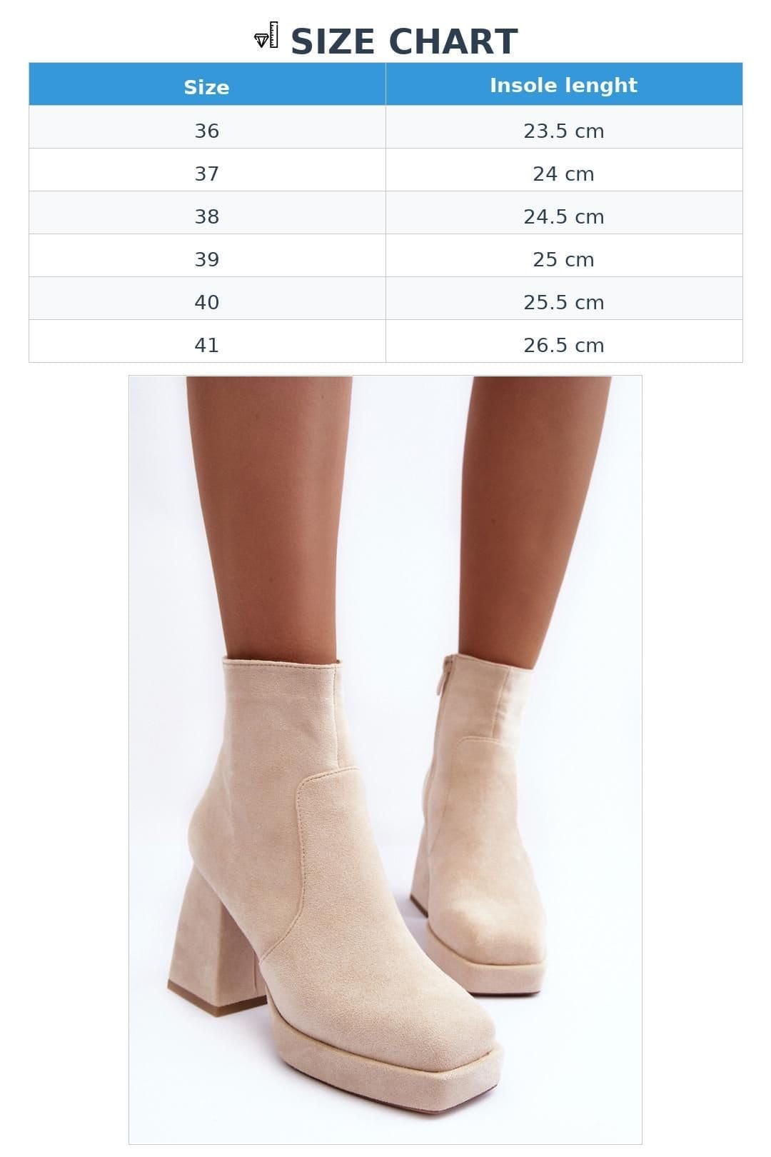 Love Lace Love Lace Women's Insulated Suede High Block Heel Platform Square Toe Boots in Beige - 4