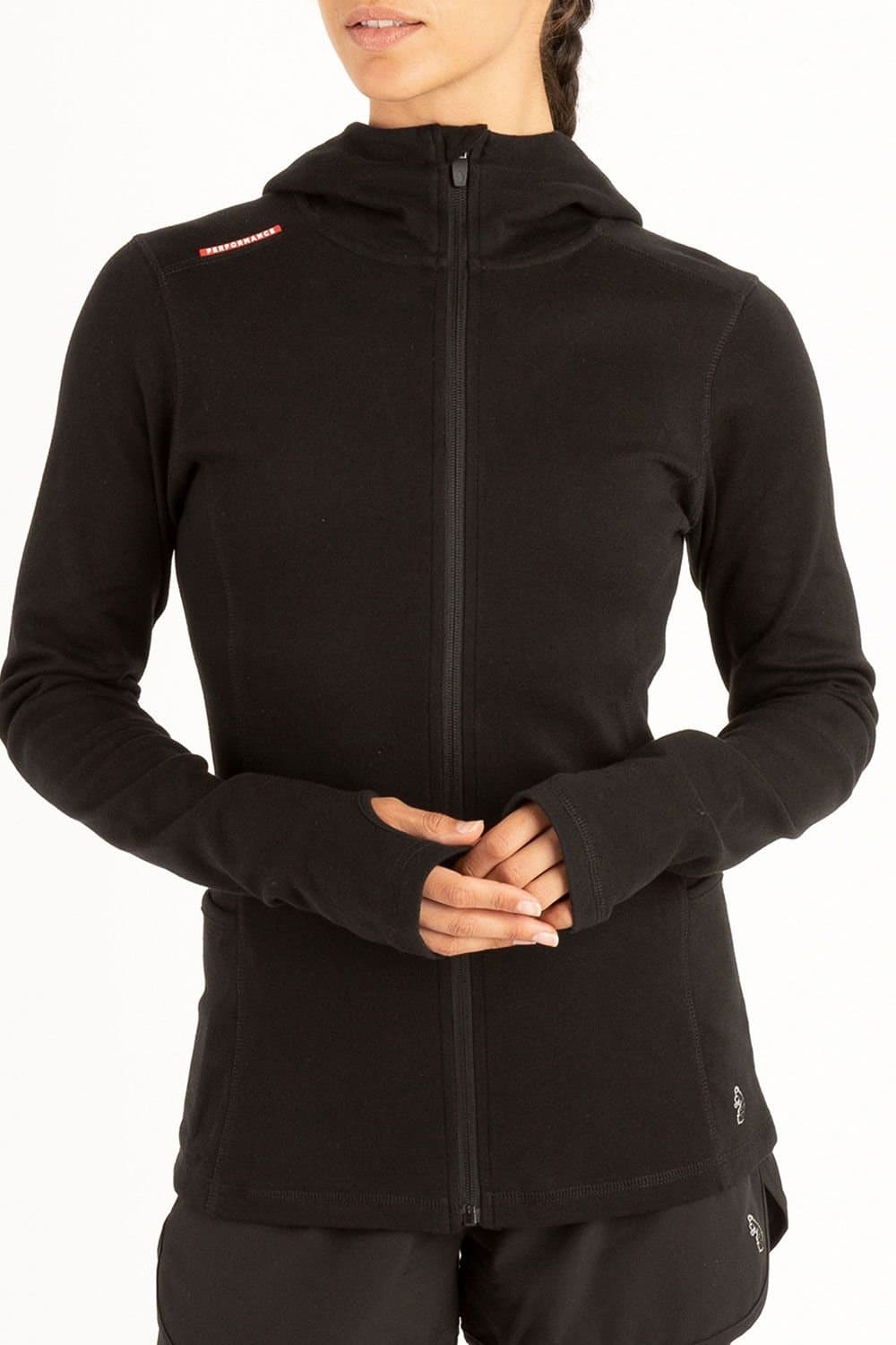 Luke 1977 Luke 1977 Women's Barbell Zip Through Hoodie in Jet Black