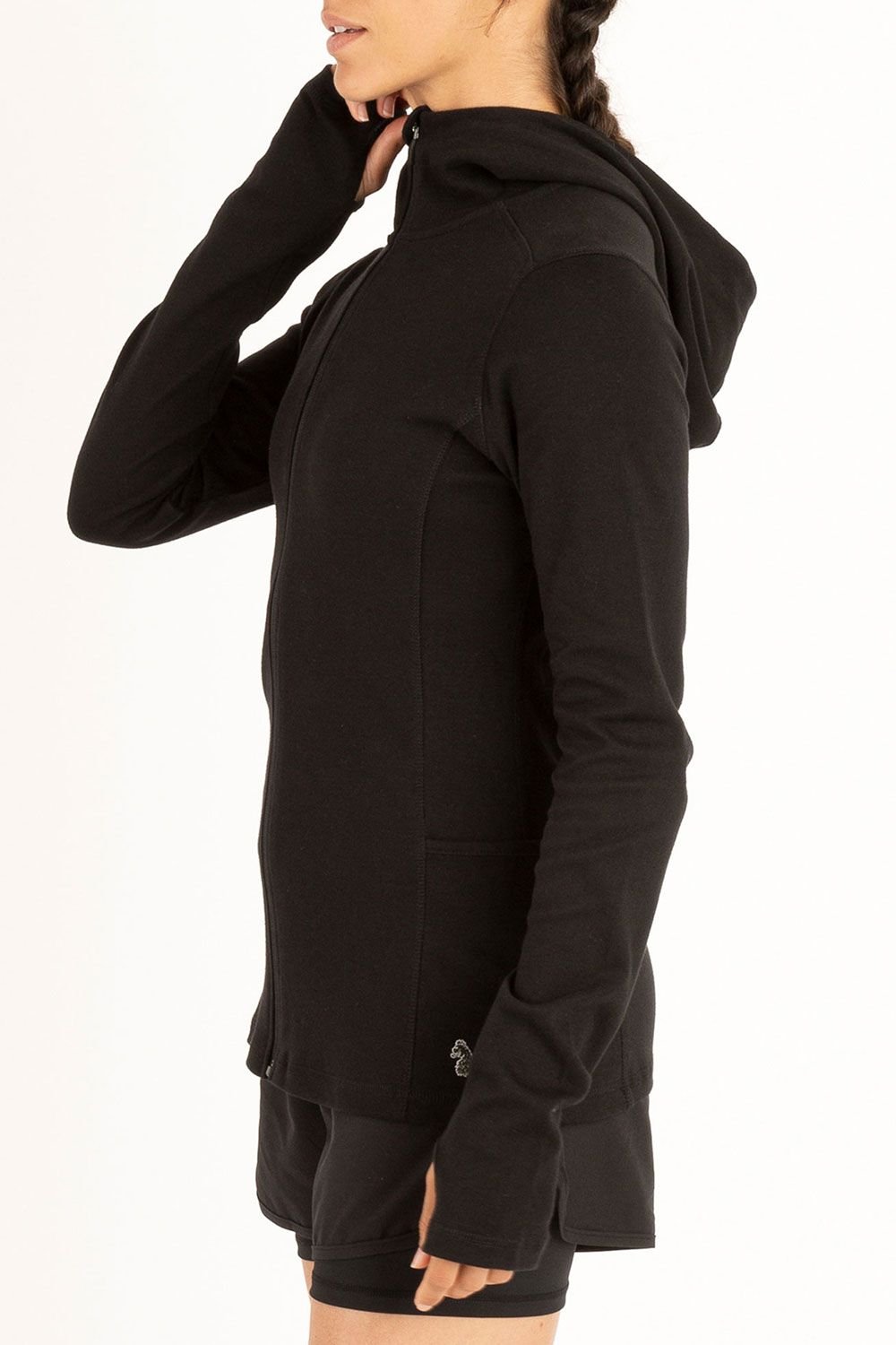 Luke 1977 Luke 1977 Women's Barbell Zip Through Hoodie in Jet Black - 2