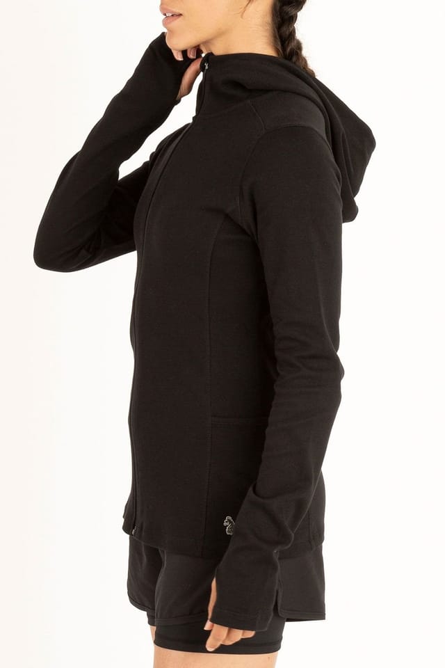 Luke 1977 Luke 1977 Women's Barbell Zip Through Hoodie in Jet Black - 2