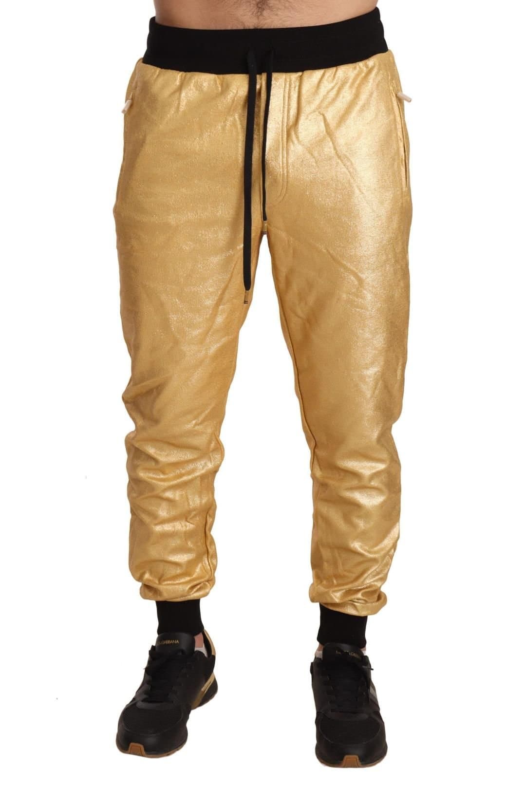 Dolce & Gabbana Dolce & Gabbana Men's Gold Pig Of The Year Cotton Trousers Pants