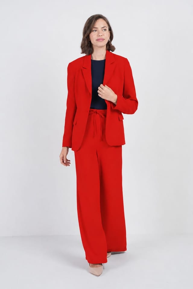 Kettlewell Kettlewell Women's Soft Tailored Blazer in Red - 3