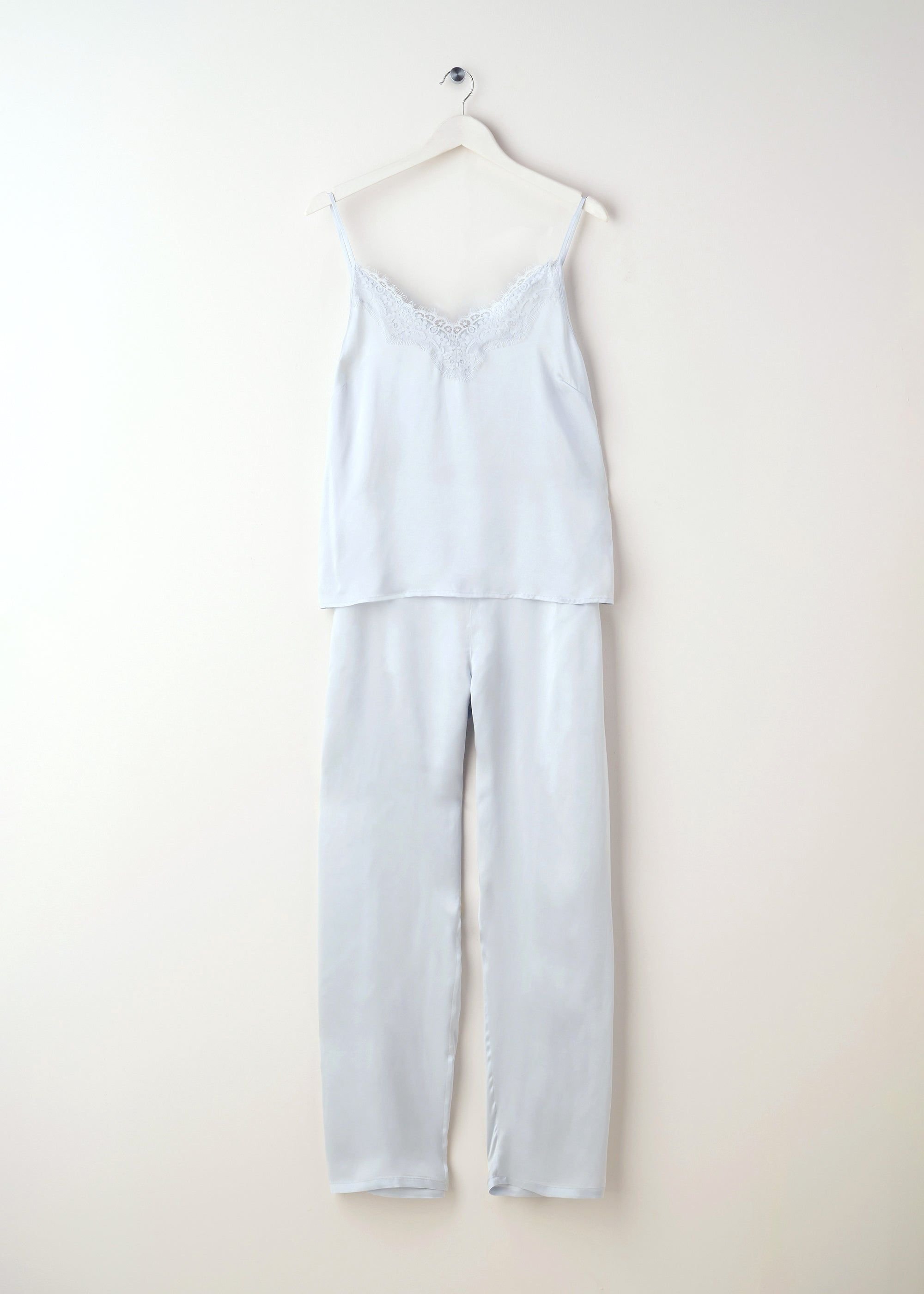 Truly Truly Women's Silk Cami & Trouser Set in Baby Blue - 3
