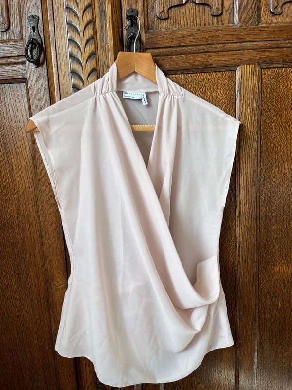 ASOS Design Chiffon style faux wrap top ASOS design size 10