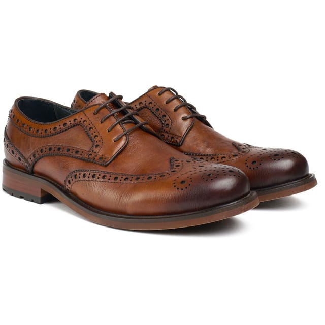 SOLE SOLE Men's Caliper Brogue Shoes in Tan - 2