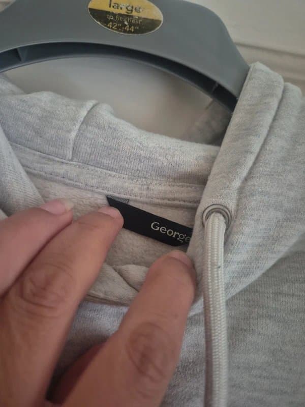George George Light Grey Tokyo 1992 Hoodie Sweatshirt Dress|Size 12