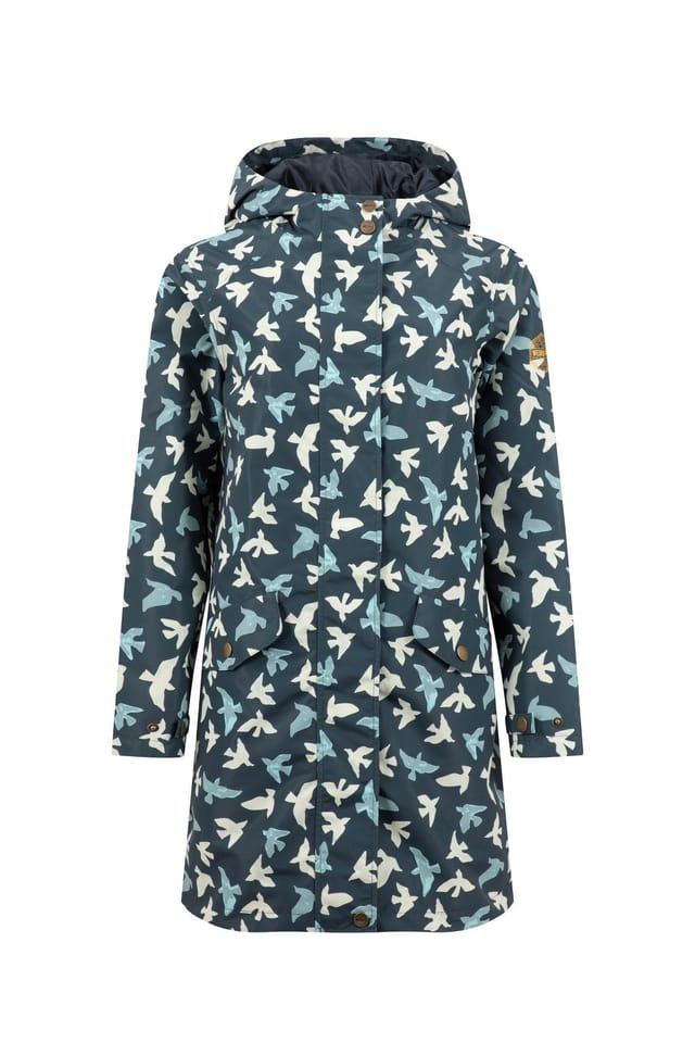Weird Fish Weird Fish Women's Alinda Printed Waterproof Jacket in Midnight - 2