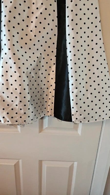 Jessica McClintock Black & White Polka Dot Tulle Dress Size 14