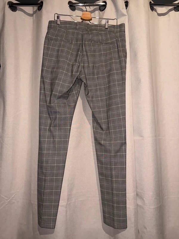 New Look New Look, grey and white, patterned suit trousers