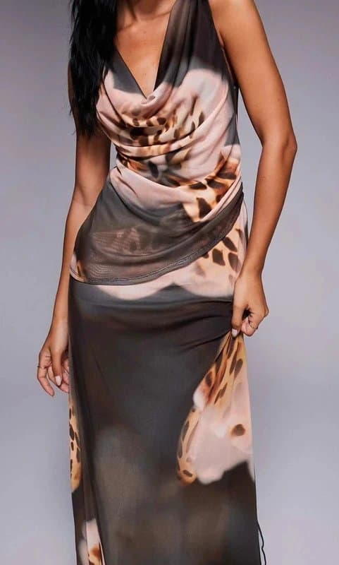 ASOS Design ASOS design cowl neck maxi dress medium summer party races wedding