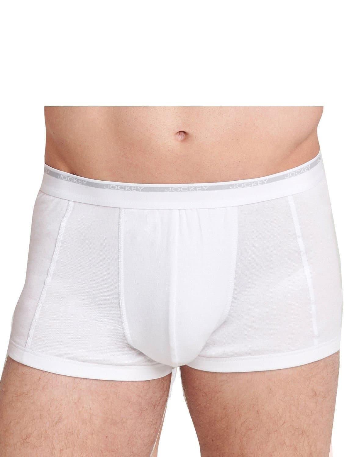Jockey Jockey Men's Cotton Short Trunk 2 Pack in White
