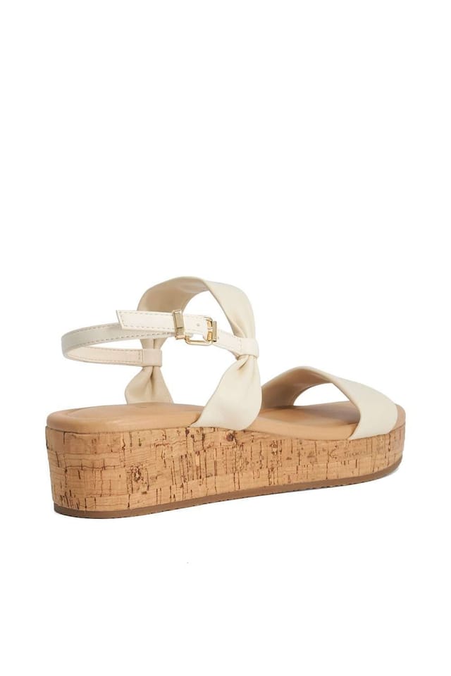 Dune London Dune London Women's 'Laliz' Leather Sandals in White - 3