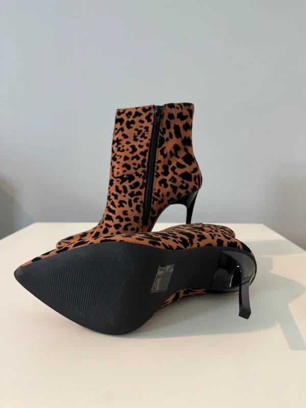 London Rebel Brand New - Leopard Stiletto Boot, London Rebel, ASOS, Size 6