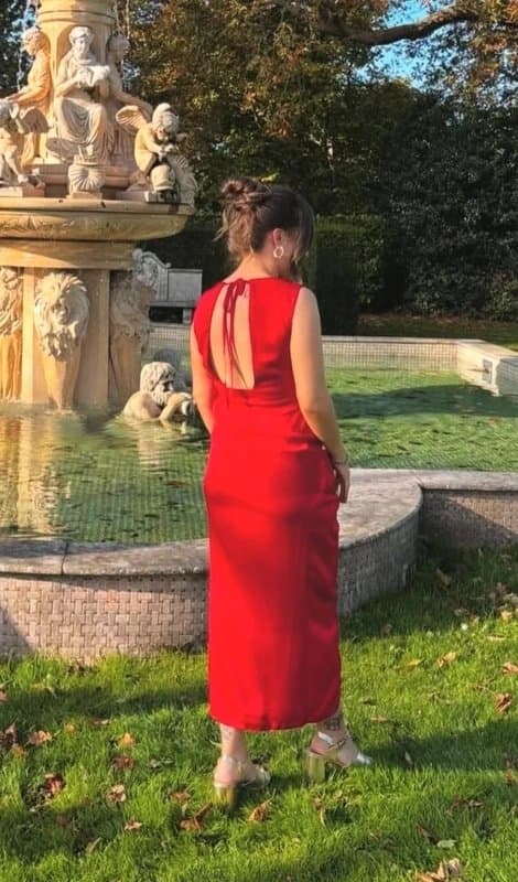 ASOS Design ASOS Design Satin Drape Midi Dress