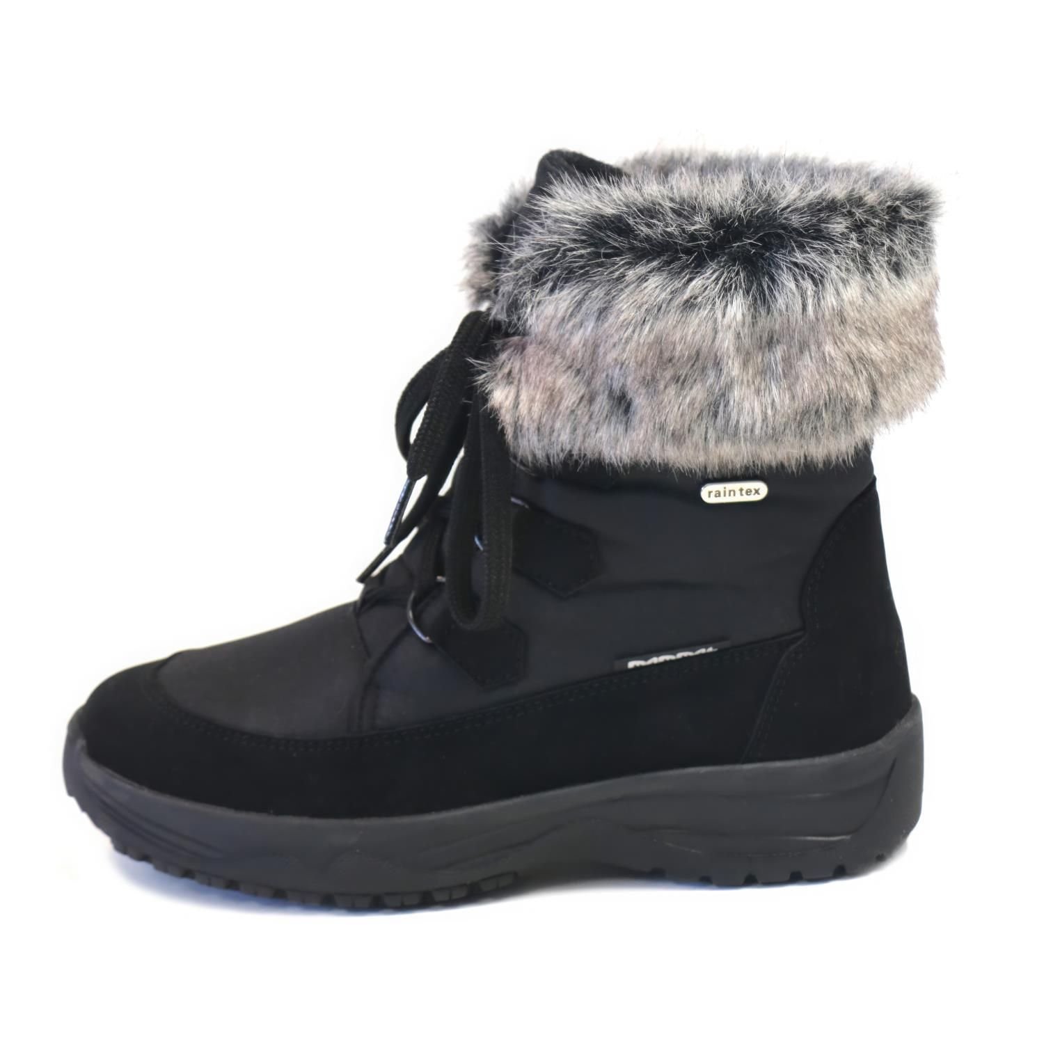 Mammal Mammal Women's 'Victoria' Winter Ankle Boots with Flip-over Ice Grips in Black - 4