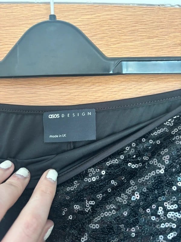 ASOS Black Sequin Skort