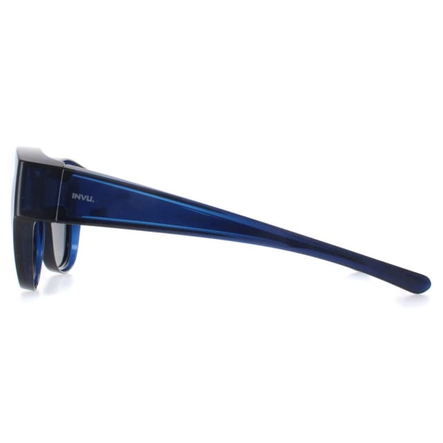 INVU INVU Women's Round Transparent Blue Blue Polarized E2102 - 3