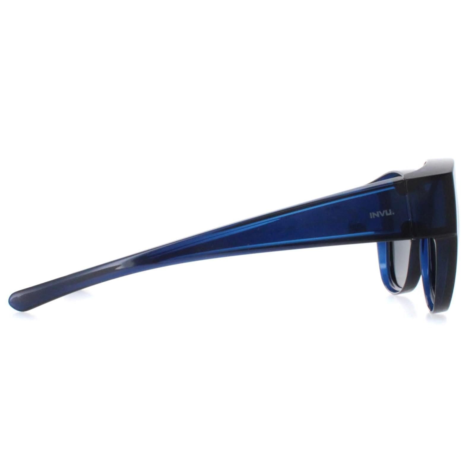 INVU INVU Women's Round Transparent Blue Blue Polarized E2102 - 4