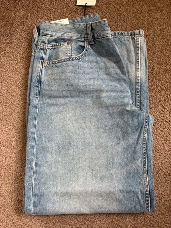 Bershka Light Blue Wide Leg Jeans (Petite) Size 42