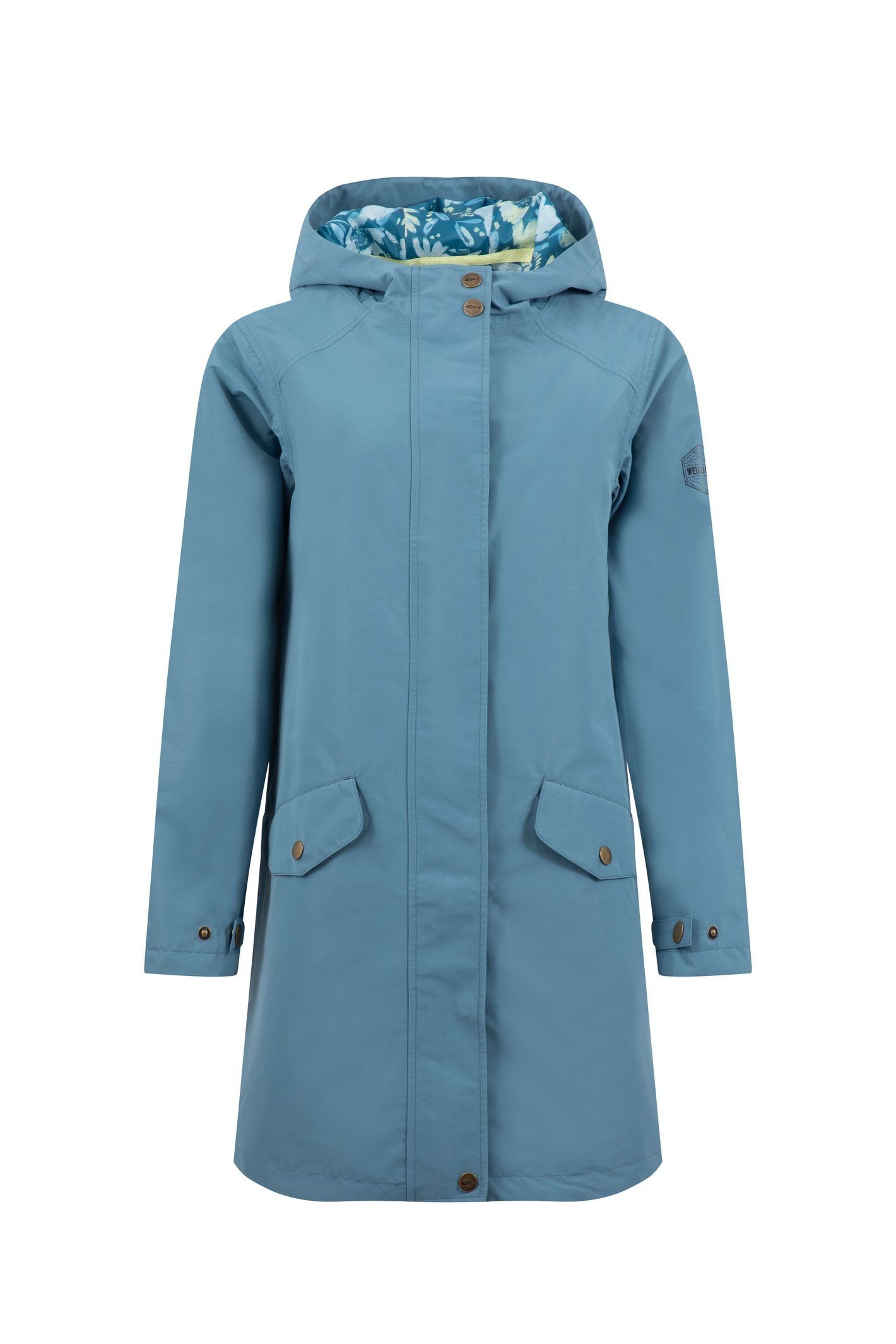 Weird Fish Weird Fish Women's Delara Waterproof Jacket in Mid Blue - 2