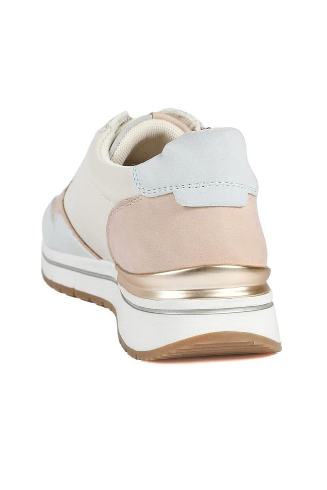 Bellissimo Bellissimo Women's Chunky Zip & Lace Trainers in Beige - 3