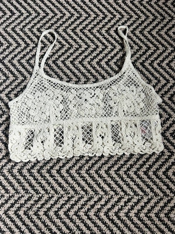 New Look White Crochet Crop Top
