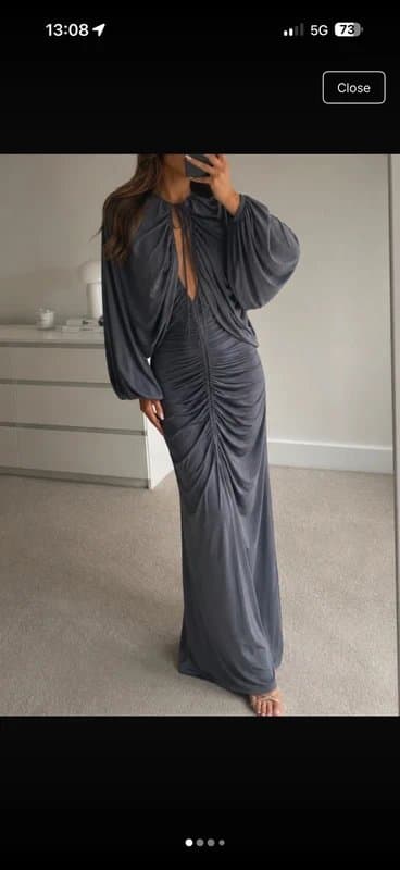 ASOS ASOS ruched plunge maxi dress