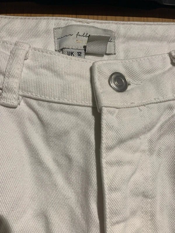 Never Fully Dressed White Denim Jeans