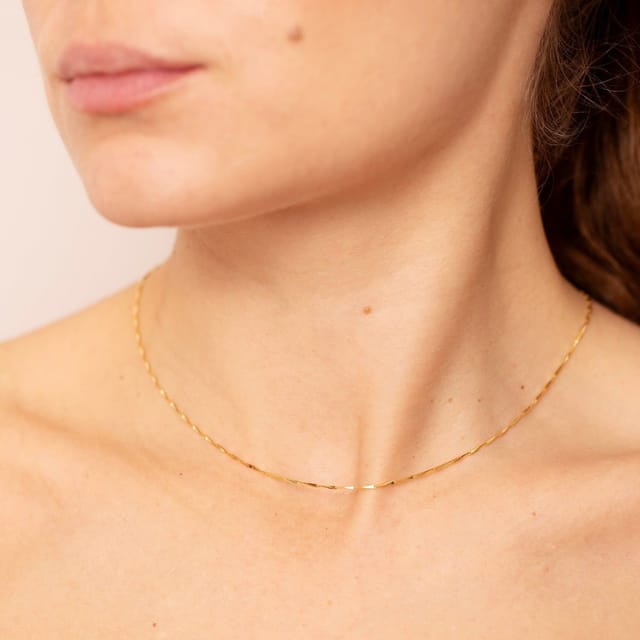 Gold Trip Gold Trip Women's Flat Bar Chain Necklace in Gold - 2