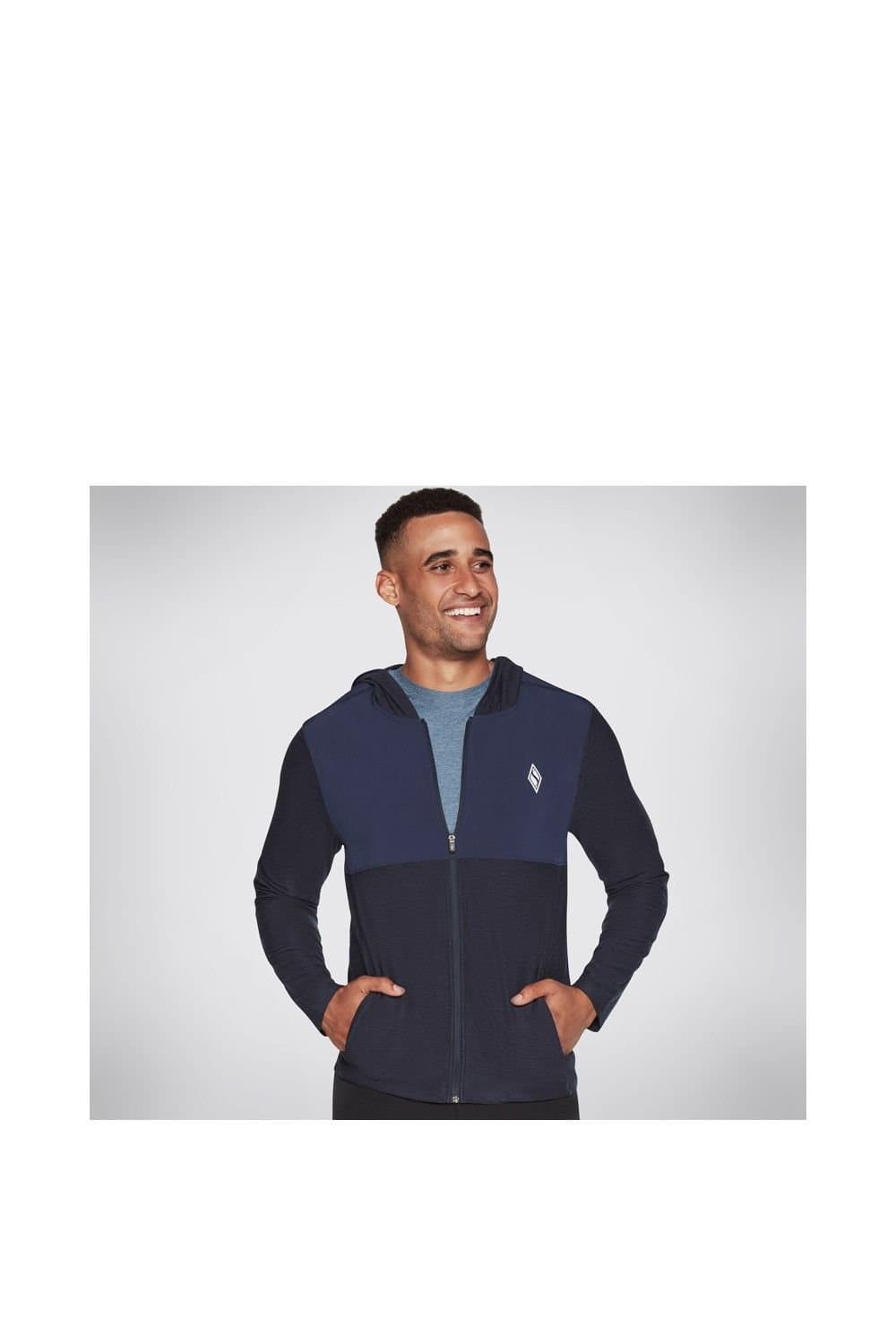 Skechers Skechers Men's Skech-Knits Ultra Go Lite Full Zip Hoodie in Blue