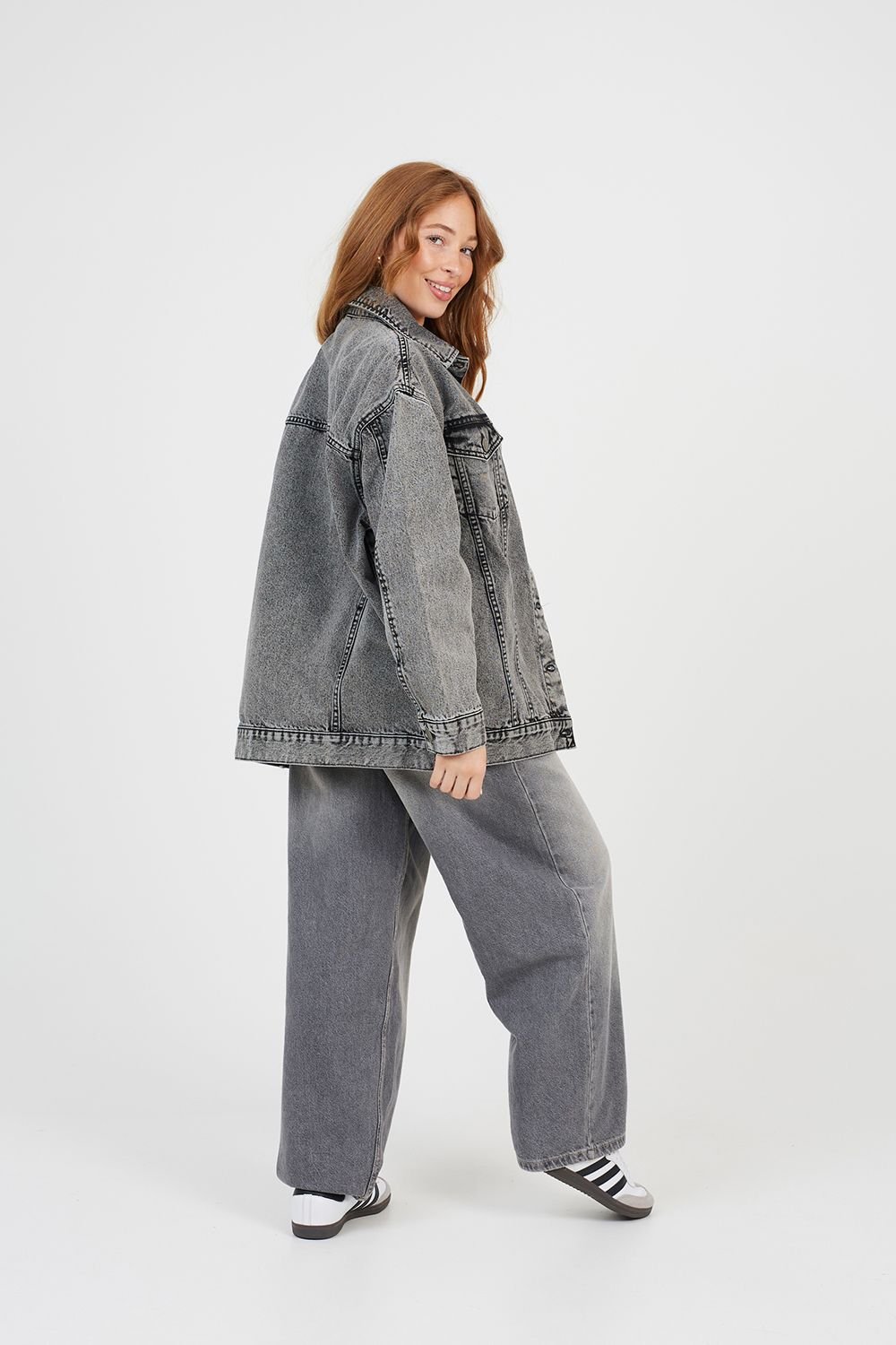Brave Soul Brave Soul Women's Oversized Denim Jacket in Grey - 2