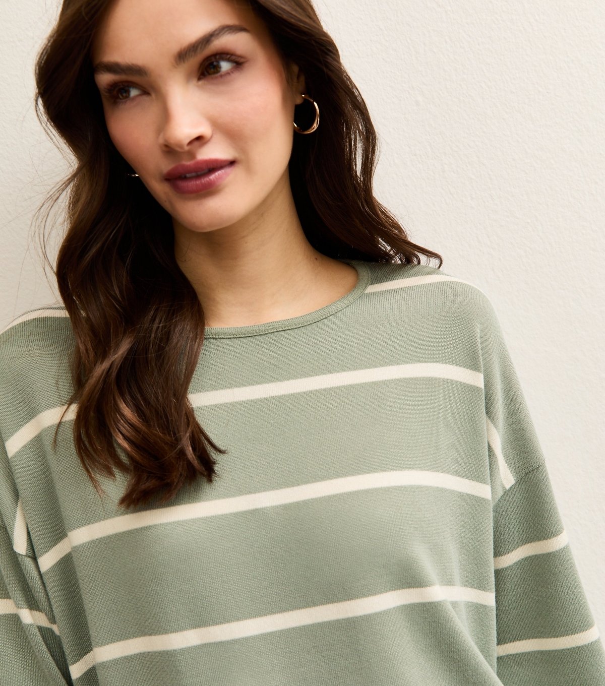 New Look Women's Tall Soft Touch Stripe Print Long Sleeve Top New Look - 2