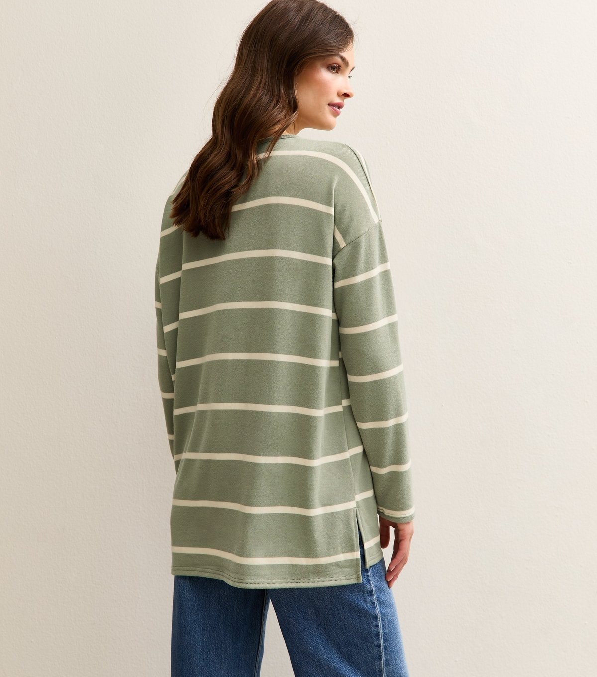 New Look Women's Tall Soft Touch Stripe Print Long Sleeve Top New Look - 4