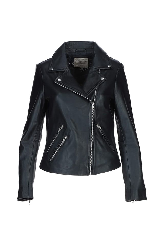 Brampton London Brampton London Women's Classic Leather Biker Style Jacket in Black - 2