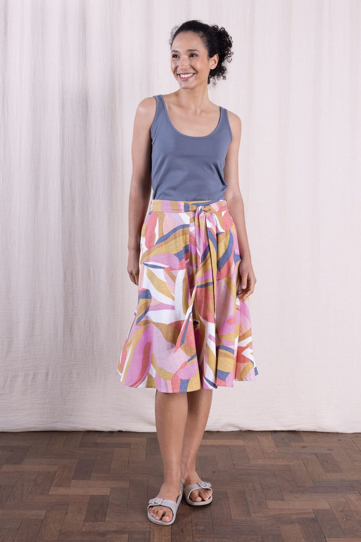 Nomads Clothing Nomads Clothing Women's Women Cotton Printed Knee Length Swing Skirt - 1