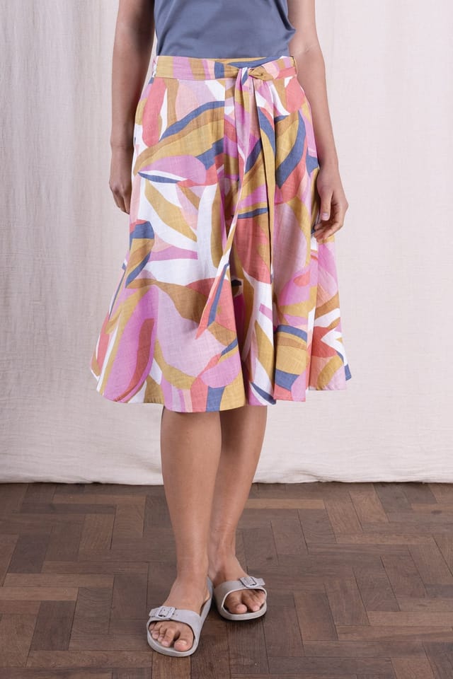 Nomads Clothing Nomads Clothing Women's Women Cotton Printed Knee Length Swing Skirt - 2