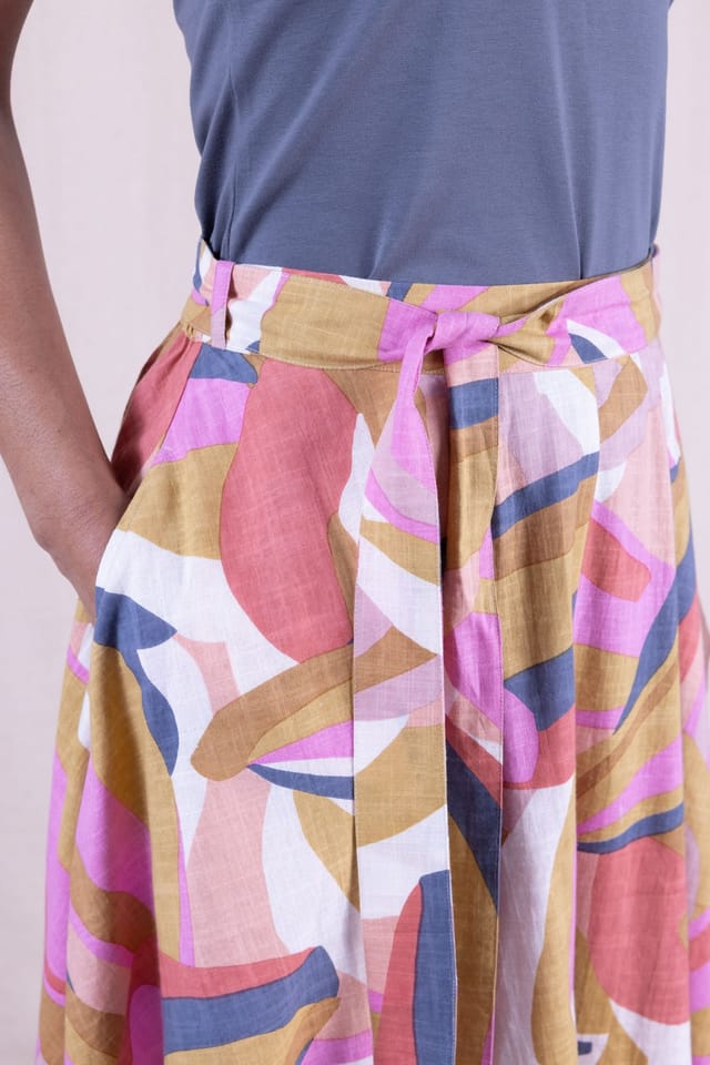 Nomads Clothing Nomads Clothing Women's Women Cotton Printed Knee Length Swing Skirt - 3