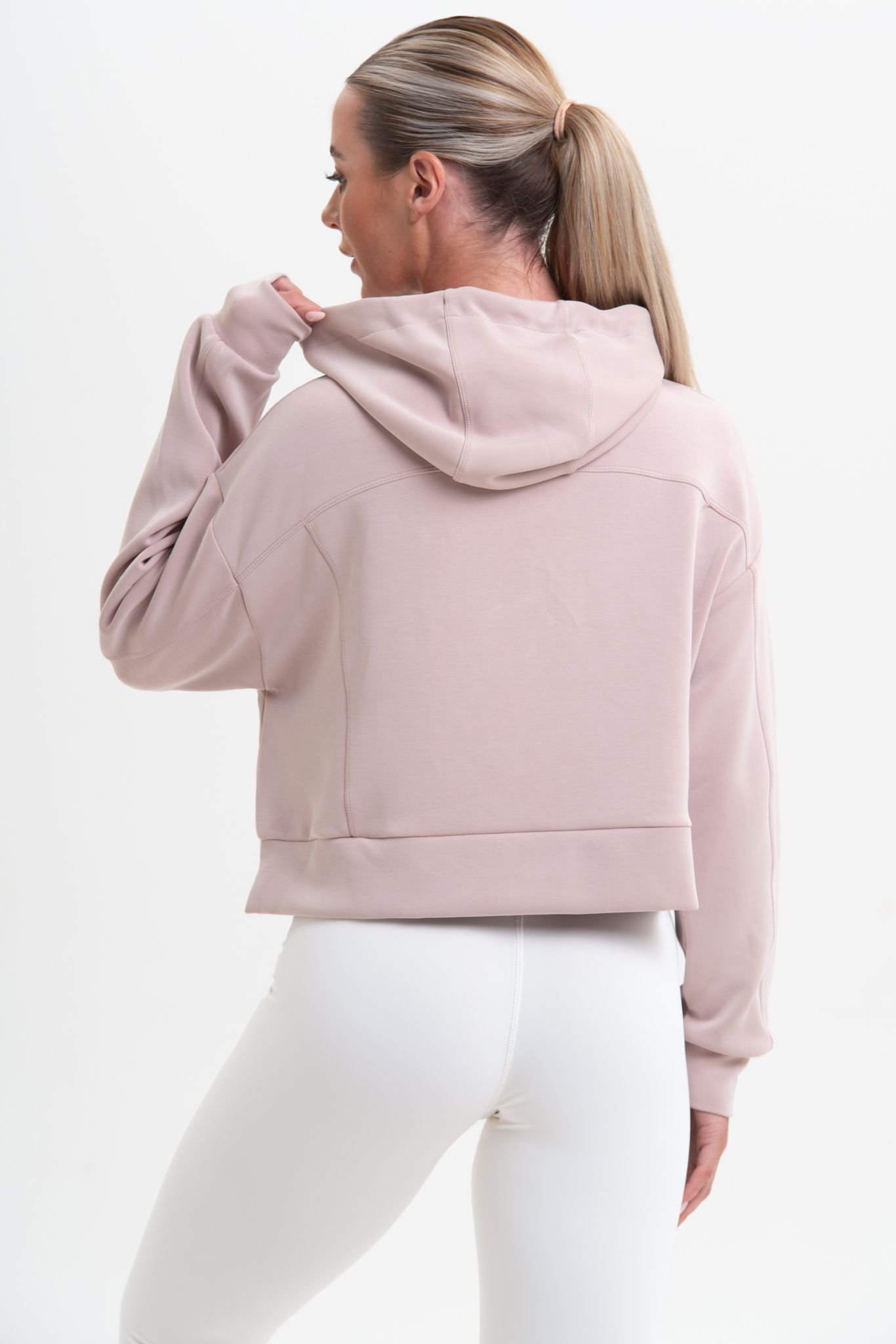 Discipline 365 Discipline 365 Women's Discipline Boxy Soft Modal Hoodie with Cut -Out Detail in Nude - 2