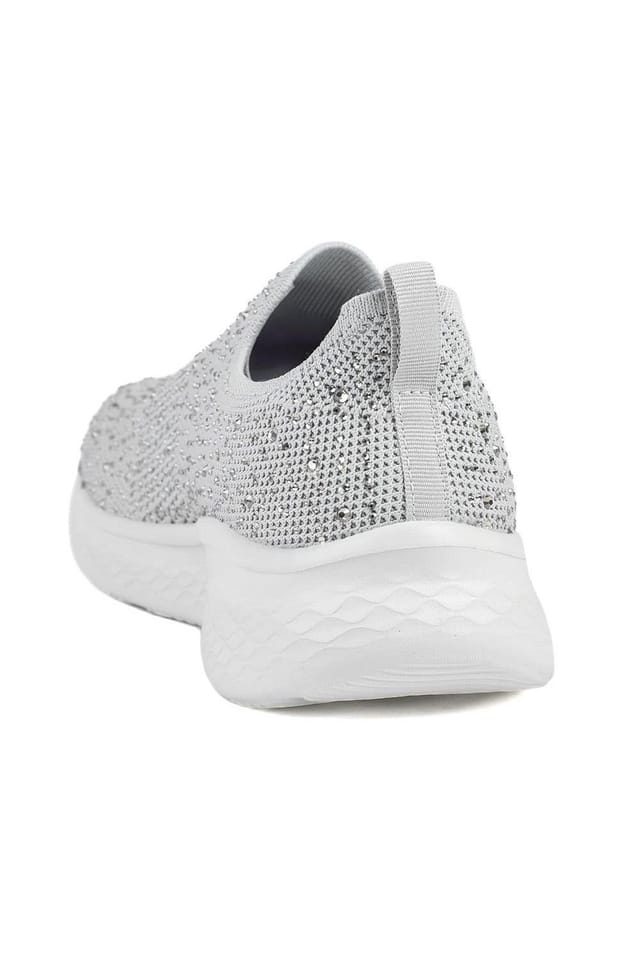 Pavers Pavers Women's Wide Fit Memory Foam Easy Step In Trainers in Grey - 3