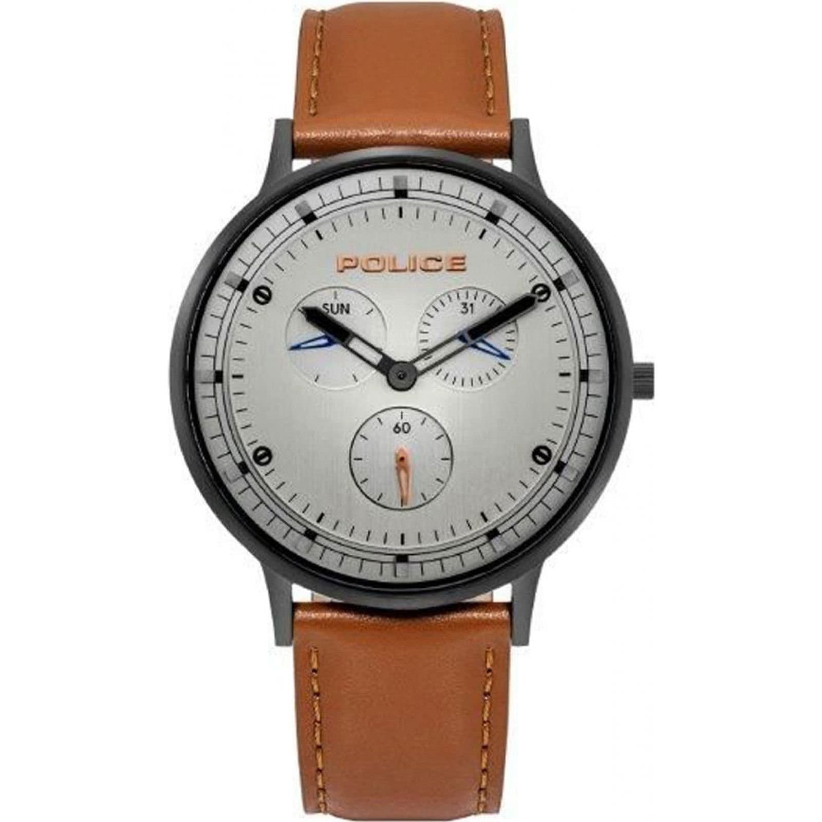 Police Police Men's PL.15968JSB-04 42mm Quartz Watch in Brown