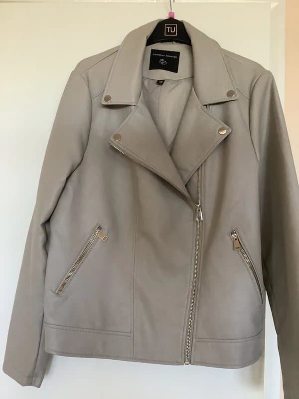 Dorothy Perkins Beige leather look jacket